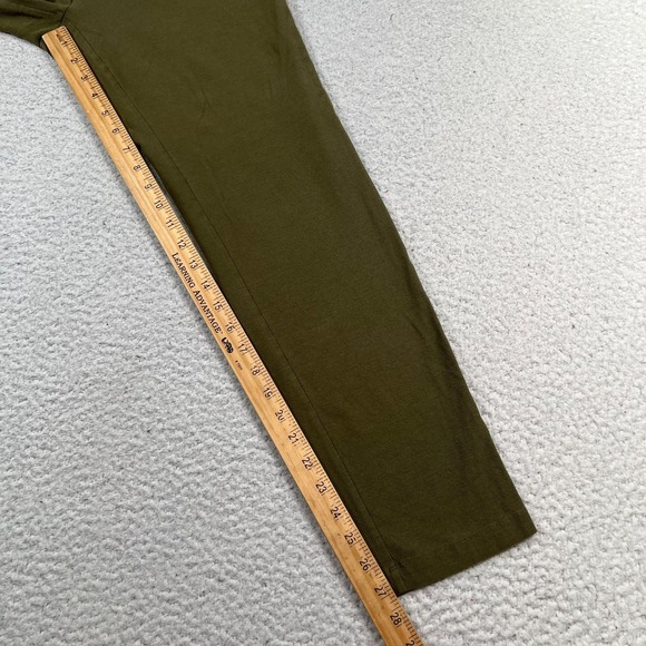 Eileen Fisher Stretch Crepe Pant Women's Small Straight Washable Pull On Olive - Picture 5 of 10